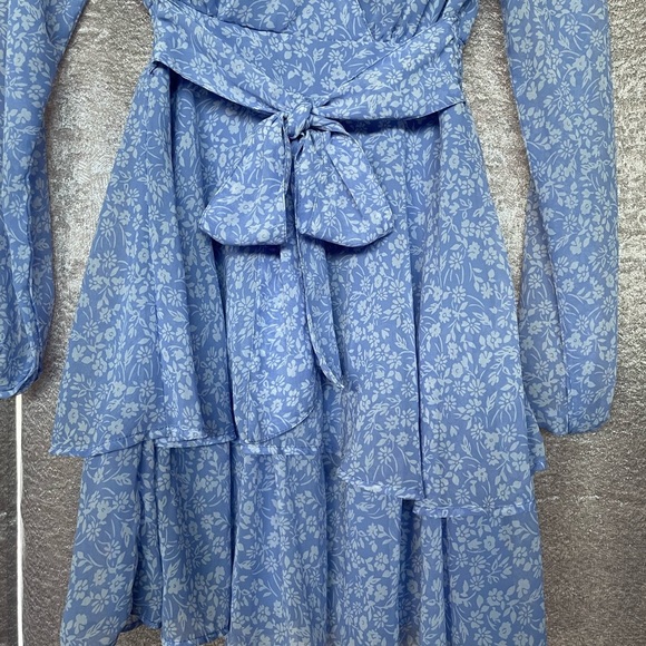 Japna Long Sleeve Smocked Waist Mini Dress size XS - Picture 5 of 6